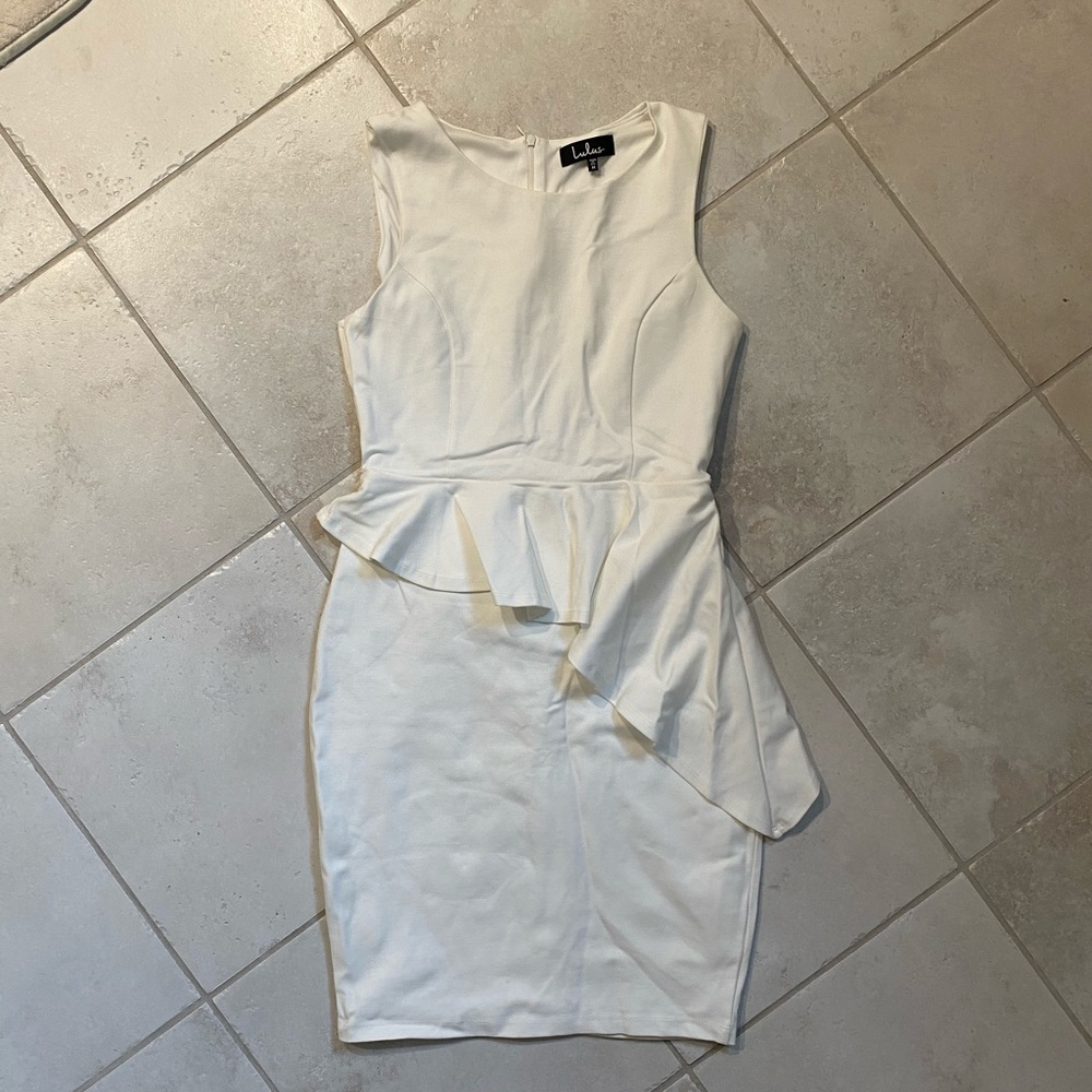 Lulus white midi dress! Worn once!